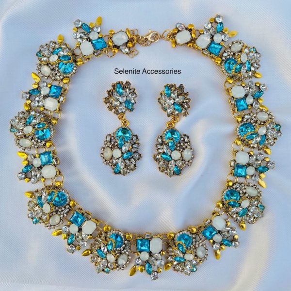 Alexandra Necklace Set Blue