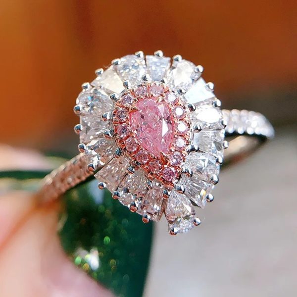 Pink Diamond Cut Ring