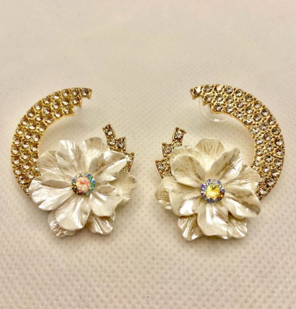 Crescent Flower Studs